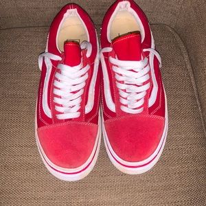 Vans, Mens 10, red,, skate shoes
